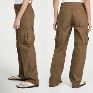 Good American Cargo Pants in Sea Turtle Green